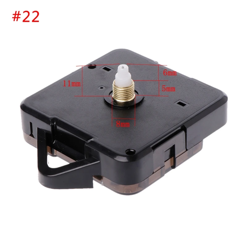 42 Styles Silent Large Wall Clock Quartz Clock Movement Mechanism Hands Wall Repair Tool Parts Silent Kit Set DIY Black Pointer