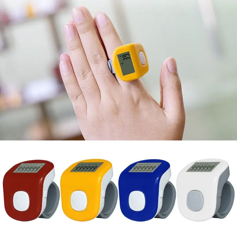 6 Digital Rechargeable Hand Tally Counter 7 channels LED light Electronic Prayer Silicone Ring 999999 Counters | Инструменты