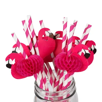 

Multi-style Rose Pink Flamingo Straws Honeycomb Craft Sucker Swan Cartoon Drinking Fruit Juice Cocktail Paper Straw Party