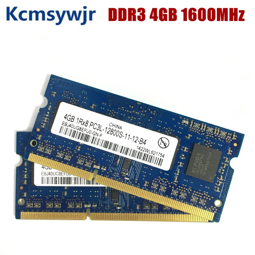 ELPIDA chipset 4GB 1Rx8 PC3 PC3L 12800S DDR3 1600Mhz 4gb Laptop