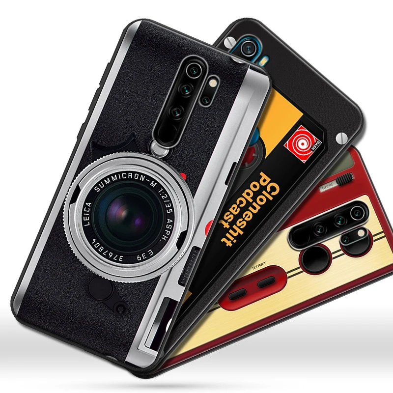 Чехол Auroras для Redmi Note 8 Pro мягкий чехол с полной защитой ретро-камера узор геймпад