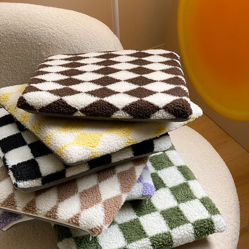 MARI MARI Fashion Checkerboard Cushion Ins Trendy Coussin Checkered Sofa Chair Seat Pillow Home Decor Textile Gingham Cushion