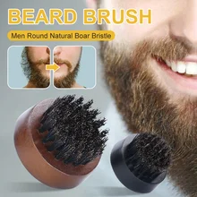 

Beard Brush For Men Natural Boar Bristles Tame And Soften Your Mustache Round Wooden Handle Comb Hair Trimmer Machine Wholesale