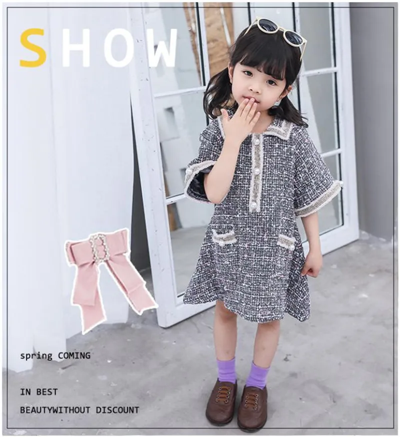 PUDCOCO/милое детское платье в клетку для маленьких девочек; платья принцессы с бантом для торжественных случаев; пальто; одежда; подарок; От 1 до 6 лет