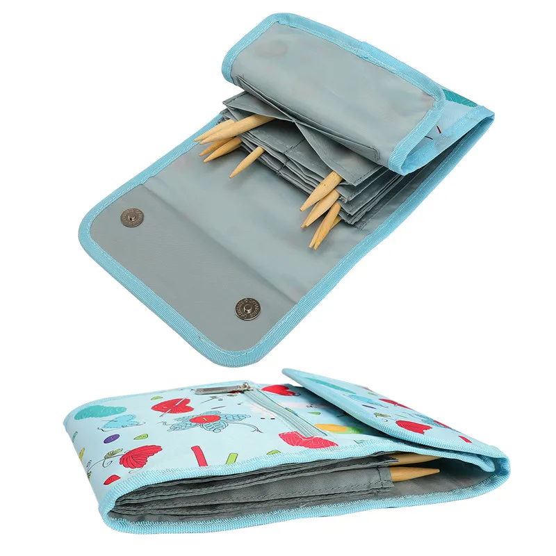 Empty Knitting Needles Case Travel Storage Organizer Storage Bag for Circular Knitting Needles and Other Accessories Storage Bag (3)
