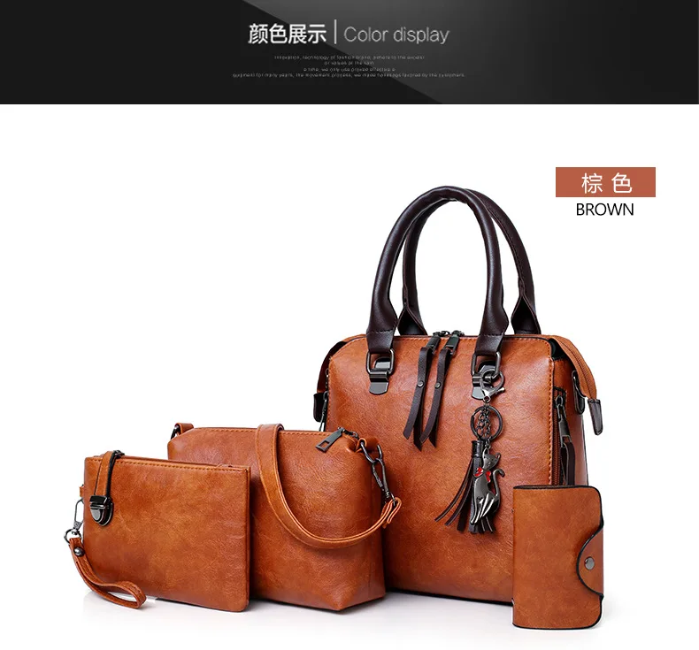 Для женщин композитные сумки Ленточки Курьерские сумки Tote Сумка Bolsa женские офисные Сумки женская обувь из искусственной кожи на плечо 4 шт./компл