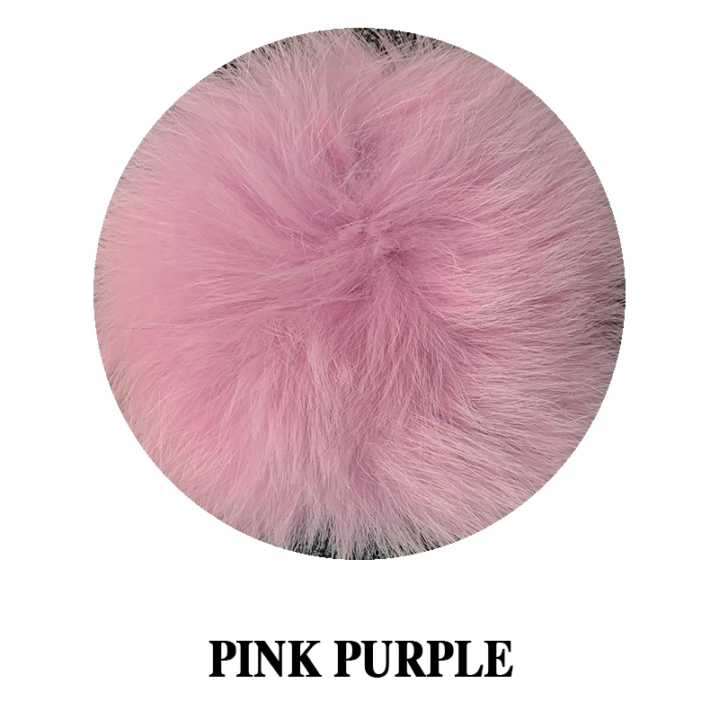 Pink Purple Новинка! Модное женское пальто с натуральным лисьим мехом, зимнее пальто с воротником из натурального меха, теплые куртки для девушек - Цвет: Pink Purple