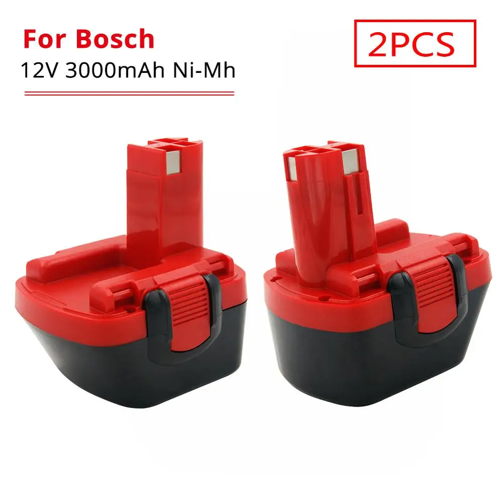 2 шт. 3000 мАч Ni-MH 12 В сменный перезаряжаемый аккумулятор для Bosch BAT043 BAT045 BAT049 BAT139 BAT120