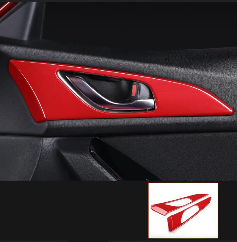 ABS Красный Полный Внутренняя отделка прямой подходит для Mazda 3 Axela - Цвет: Цвет: желтый