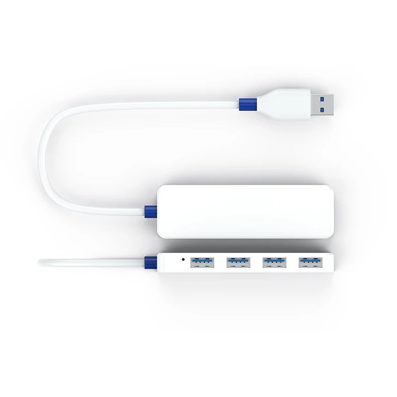 USB 3,0 концентратор адаптер 4 порта Высокоскоростной тонкий компактный расширительный умный разветвитель
