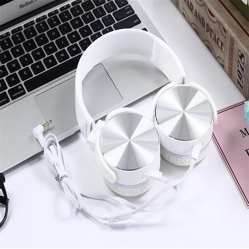 White XB-450 Headset 3,5 мм разъем Проводная гарнитура портативные регулируемые Игровые наушники для MP3 телефонов MP4 компьютер ПК Музыка с микрофоном наушники - Цвет: White XB-450 Headset