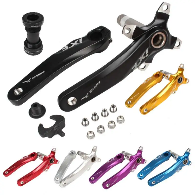 104BCD MTB Road Bike Crankset 170mm Bicycle Crank and Bottom Bracket Aluminum Alloy Accessories | Спорт и развлечения