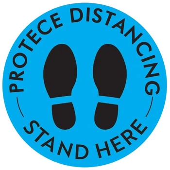 

10Pack Social Distancing Floor Decals - Safety Floor Sign Marker - Maintain 6 Foot Distance - Anti-Slip