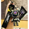 New Lightning Bear Metal Keychain Grey Purple Pink Green Doll Lovely Car Bag Keyring Girl Boy Couple Lover Knitted Lanyard Gift 2