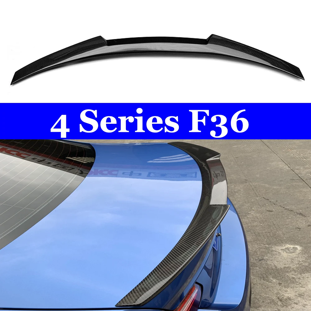 Углеродное волокно задний багажник крылья M4 спойлер для BMW 4 серии F36 420i 428i 435i Гран-купе 4 двери 2013+ черный глянец крыло спойлера