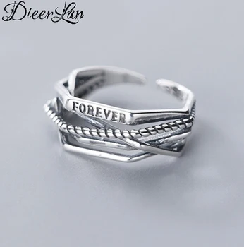 

Fashion 925 Sterling Silver Letter Rings For Women Engagement Statement Finger Rings anillos mujer