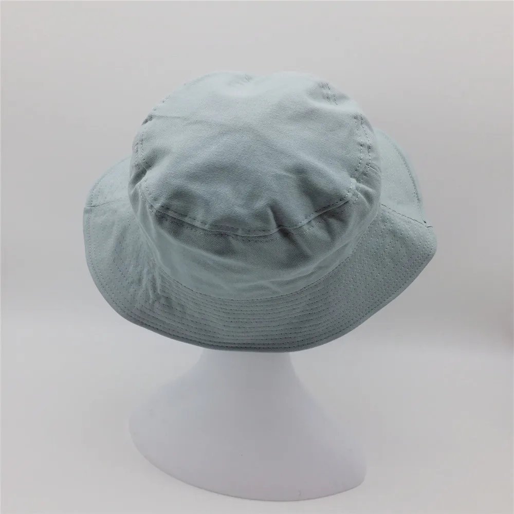 Женская однотонная шляпа-ведро, двусторонняя, толстая, хлопковая, Рыбацкая шляпа, женская, розовая, Мятная, черная, слоновая кость, шляпы для защиты от солнца