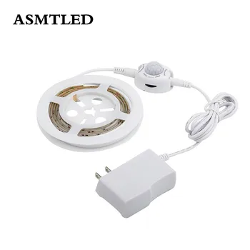 

Double LED Strip Motion Sensor Night Light,Waterproof 2*1.5M 60LED 3000k Motion Activated Bed Light, Automatic Shut Off Timer