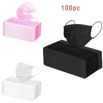 

100pcs Disposable Mask for face Adult Industrial 3ply Ear Loop Anti Pollution Pm2.5 Protective Mask Dustproof Face Mouth Mask