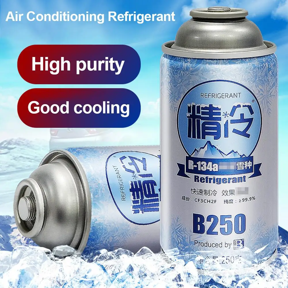 

250ml Automotive Air Conditioning Refrigerant Cooling Agent R134A Refrigerator Environmental Protection Water Filter Replacement