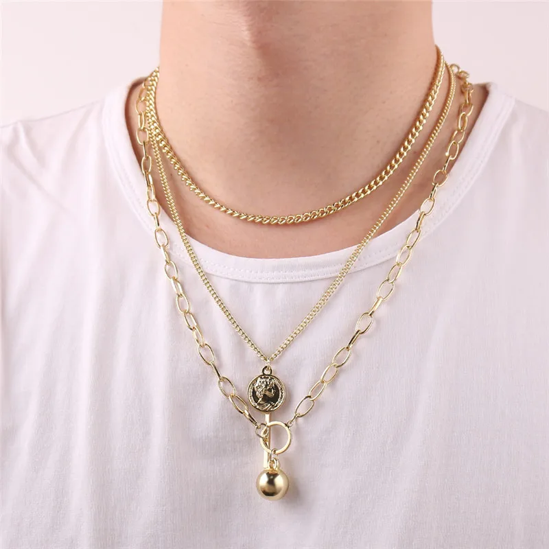 XL1088 New Handmade Harajuku Gothic Metal Wind Bamboo Necklace Unisex Punk Pants Chain Wallet Chain Japanese Street Rock Style - Окраска металла: XL1088
