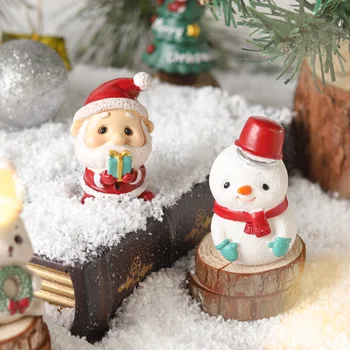

Cute Cartoon Large size Christmas Family Resin Crafts Santa Claus Snowman Tree Animal Desktop ornaments Home Garden Decoration