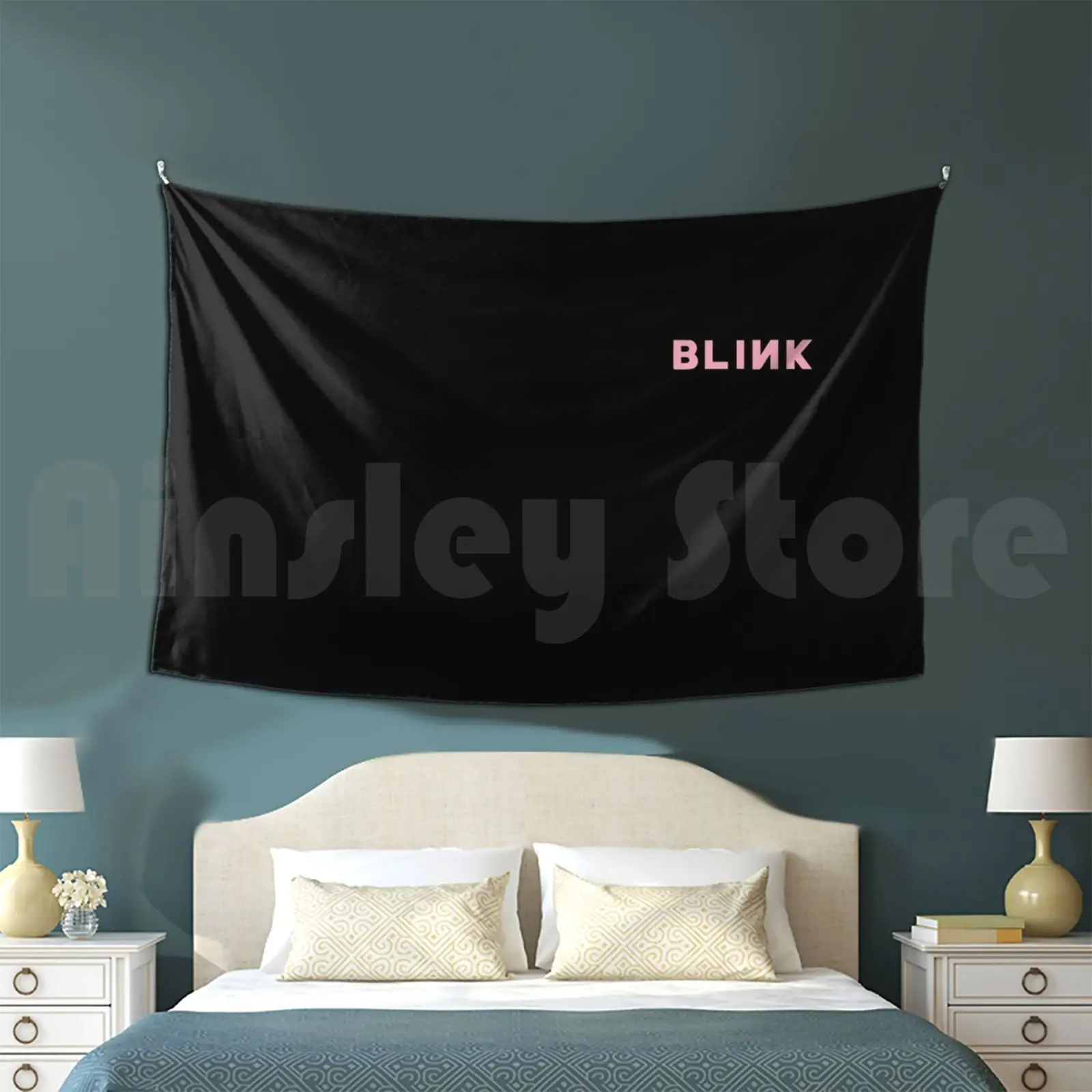 Arazzo Con Logo Rosa Soggiorno Camera Da Letto Blink Blink Stuff Blink Blink Manica Lunga Blink Blink Phone Skin