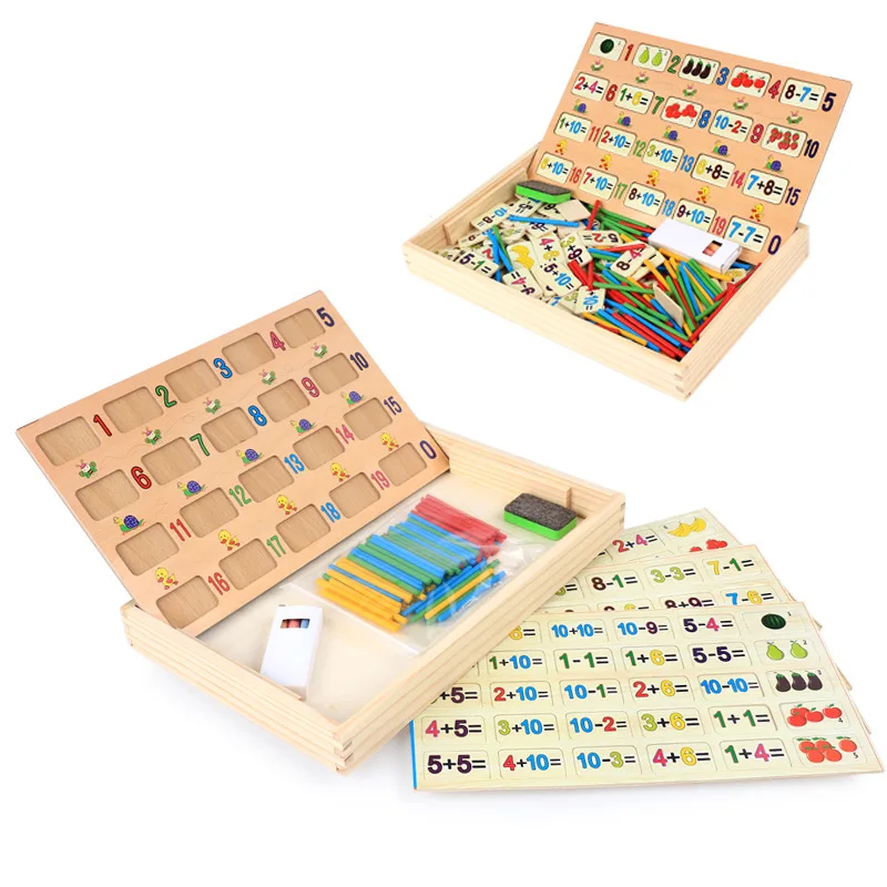 

Wooden Children Early Childhood Mathematics Computing Beginner Teaching Aids 120 Questions Preschool Addition And Subtraction Co
