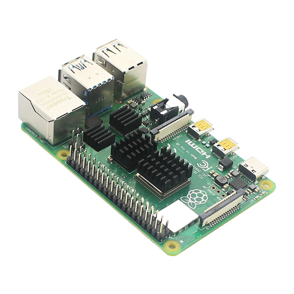 Оригинальная плата Raspberry Pi 4, 1 ГБ/2 ГБ/4 ГБ ОЗУ, чехол ABS, блок питания, теплоотвод, кабель Micro HDMI для Raspberry Pi 4, Модель B