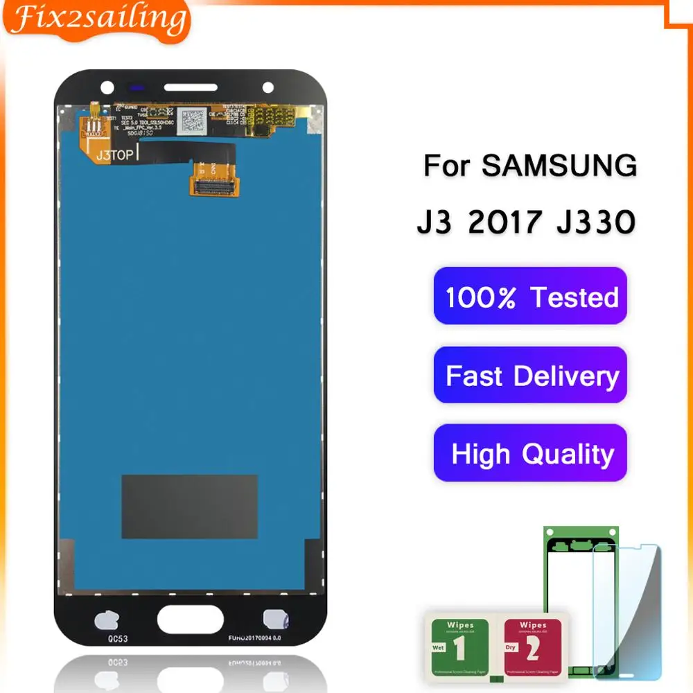 ЖК дисплей FIX2SIALING Super Amoled для Samsung Galaxy J3 2017 J330 J330F с сенсорным экраном и