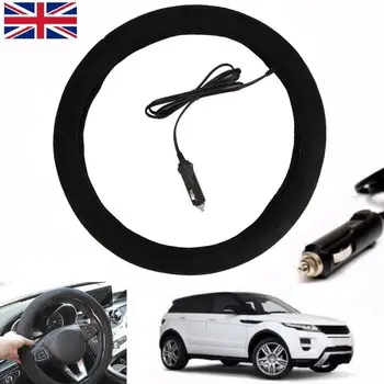 

DC 12VWinter Warm Car Heating Electric Steering Wheel Covers 12v Heated Car Lighter Plug 38cm Car Steering Wheel Cover Dropship