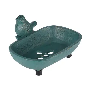 

Soap Box Retro Bird Soap Holder Household Draining Soap Box Cast Iron Soap Storage Tray for Home Bathroom