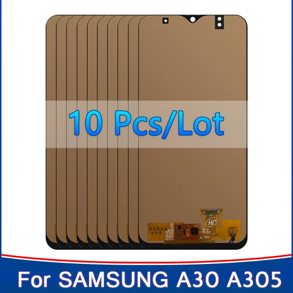 10 шт. сенсорный ЖК экран 6 4 ''для Samsung galaxy A30 A305/DS A305F A305FD A305A|Экраны для мобильных
