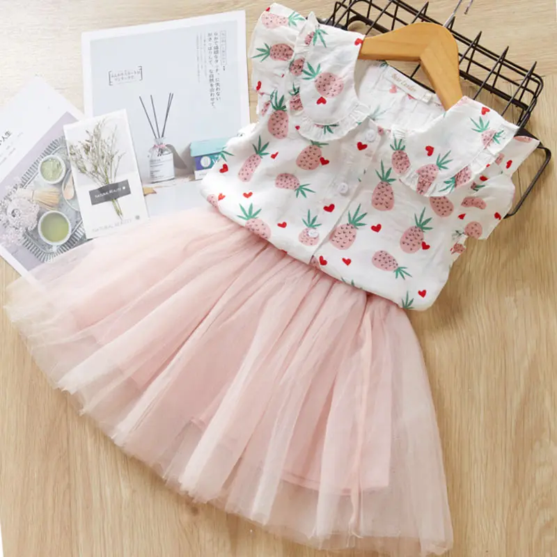 Keelorn/платья для девочек Летняя Милая футболка принцессы с лебедем для маленьких девочек бальное платье одежда для детей Детское платье принцессы - Цвет: AX1145 Pink