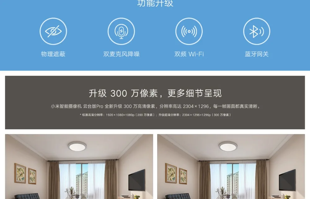 xiaomi mijia ptz pro megapixels panorâmico bluetooth inteligente câmera ip detecção de ia em dois sentidos intercom segurança em casa