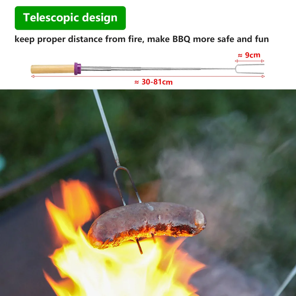 Double Metal Skewers For Barbecue Stainless Steel BBQ Grill Forks Sticks Needle Kitchen Accessories Camping Picnic Tools barbecue skewers barbecue grill barbecue tongs barbecue tools