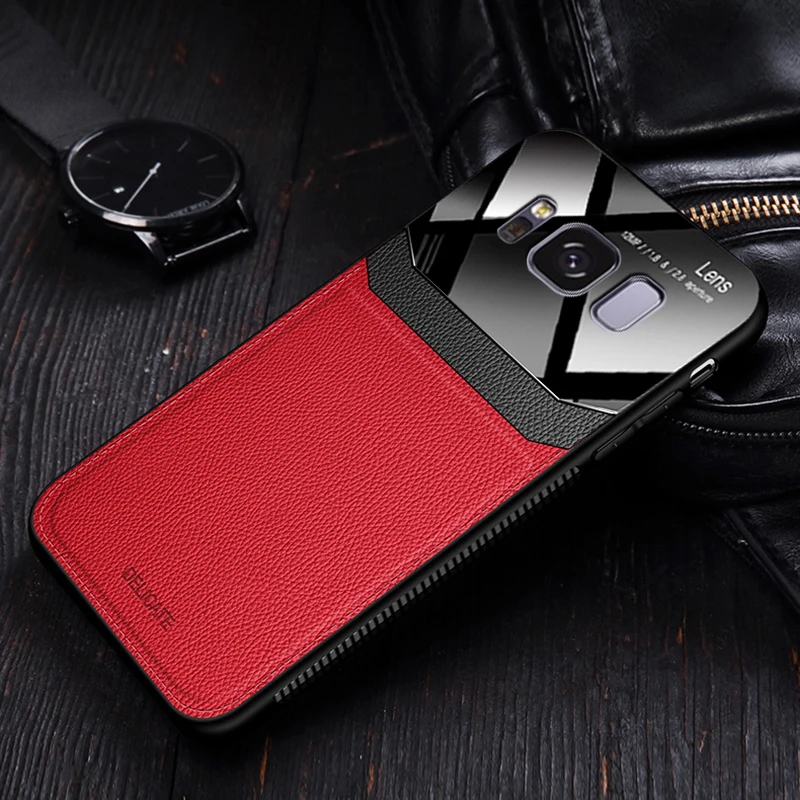 Red Чехол, для samsung Galaxy S8 Plus S 8 S8Plus, кожаный зеркальный Силиконовый противоударный чехол для телефона, Роскошный милый чехол s - Цвет: Red