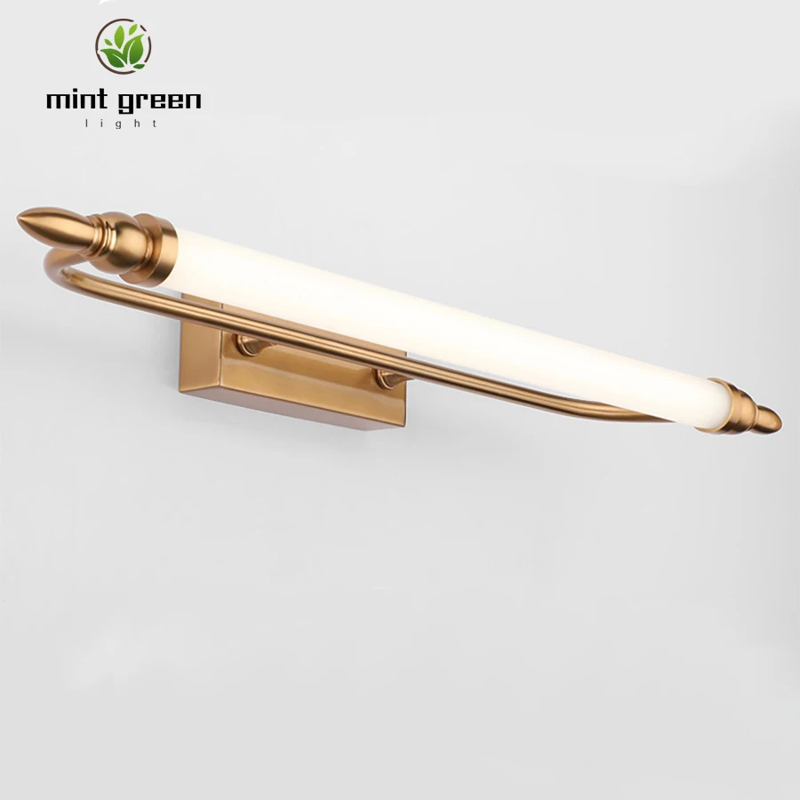 

Retro American mirror front lamp stretchable bathroom light hotel bar restaurant make-up light bronze AC110-220V