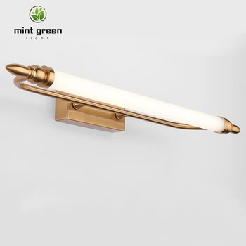 

Retro American mirror front lamp stretchable bathroom light hotel bar restaurant make-up light bronze AC110-220V