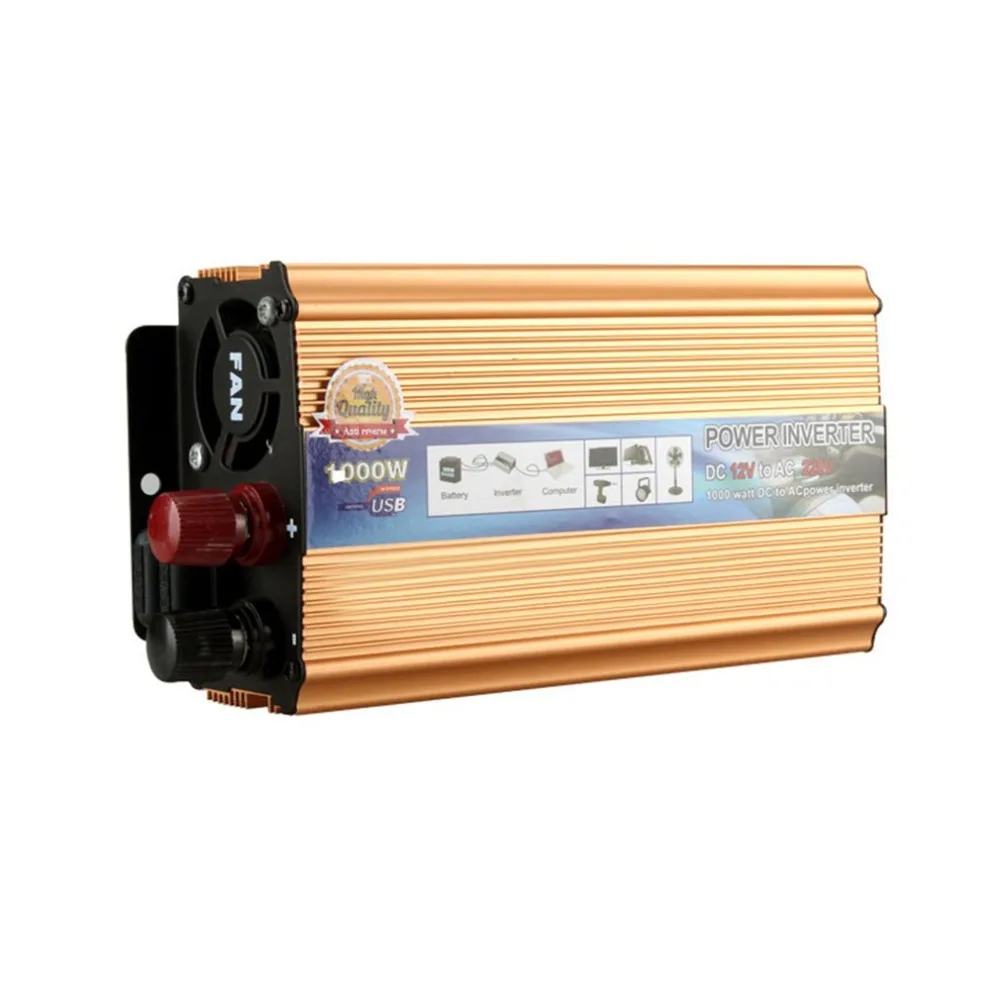 Модифицированный синусоидный инвертор DC 12 V/24 V к переменному току 220V 1000W с универсальным гнездом USB Порты и разъёмы для автомобиля на солнечной батарее Мощность инвертор