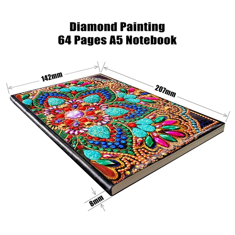 Diy Art Алмазный альбом для рисования дневник Полный Круглый Вышивка мозаикой из стразов A5 64 страницы сова с изображением павлиньей мандалы бабочки
