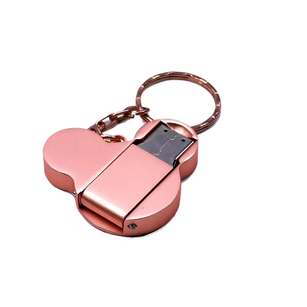 Флеш-накопитель из металла, usb, 128 ГБ, 64 ГБ, 32 ГБ, дизайн теней, модный флеш-накопитель, высокое качество, карта памяти usb - Цвет: Розовый