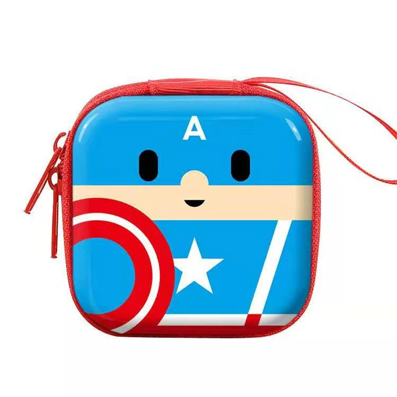

1PC Children Cartoon Coin America Anime Earphone Storage Purse Batman Superman Captain Key Bag Baby Mini Coin Wallet