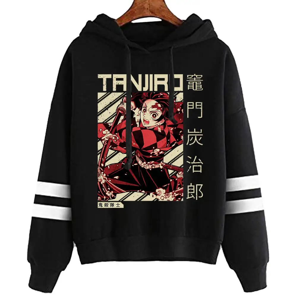 Anime Demon Slayer Hoodie Kamado Tanjirou Kamado Nezuko Printed Hoodies Hooded Sweatshirts Tops Pullovers Unisex