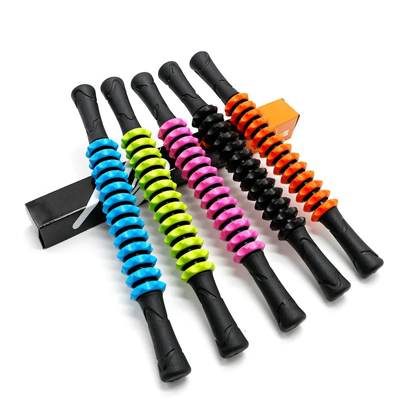Gear massage pound fascia bar roller plastic axis Fitness Yoga muscle relaxation workout equipment foam tubes