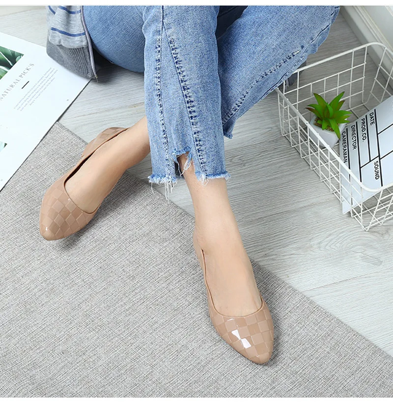 Women Low Heels 2020 Woman Fashion Pumps Women's Spring Autumn Slip On Shallow Ladies Casual Female Elegant Thick Heels Shoes