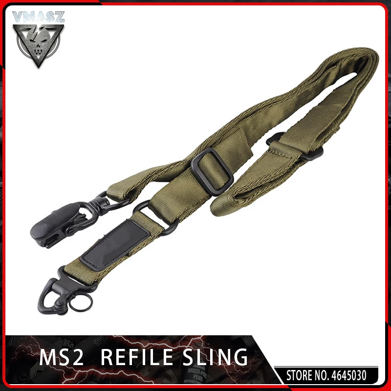 

VMASZ Tactical Airsoft MS2 Tactical Multi-Mission Rifle Sling Gun Strap System Mount Set Stock Hunting Accessories
