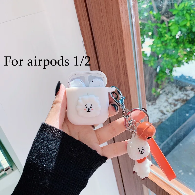 Милый мультяшный Мягкий силиконовый чехол для Apple Airpods 2 3 Чехол беспроводные Bluetooth игрушечные наушники история для airpods Pro Чехол - Цвет: For airpods 1 2