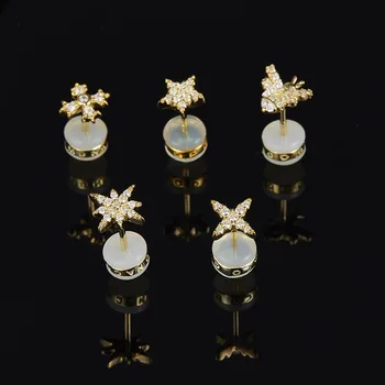 

Fashion Classic Small 925 Silver Stud Earrings Set High Quality Bee Star Cross Earring Fine Jewelry For Women Drop Shipping