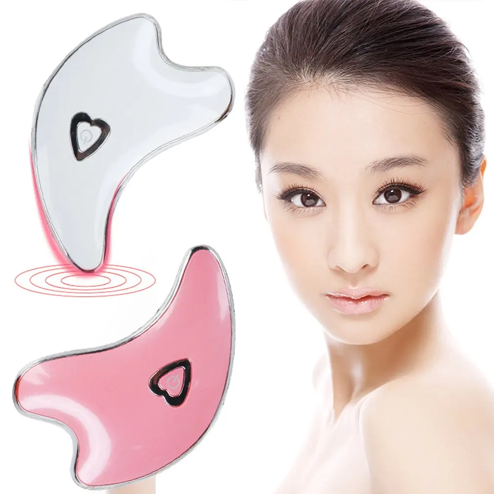  Electric Beauty Scraping Board Small Dolphin Vibration Heating Introduction Instrument Face Lifting
